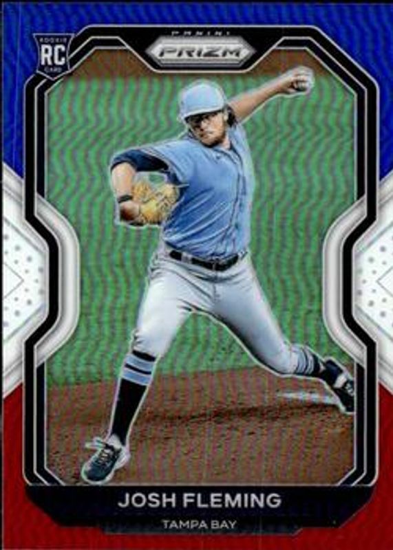 Josh Fleming 2021 Prizm #108 Red White Blue Rookie RAW