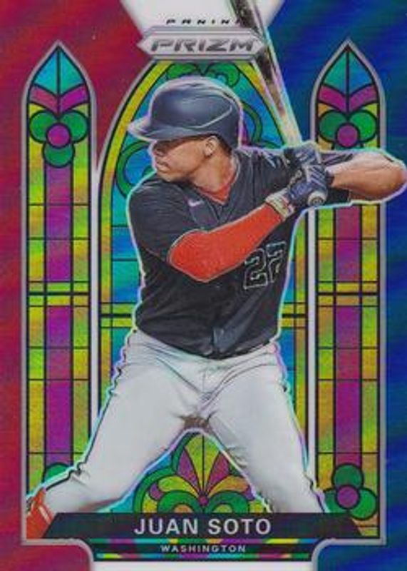 Juan Soto 2021 Prizm #SG-3 Stained Glass - Red White Blue RAW