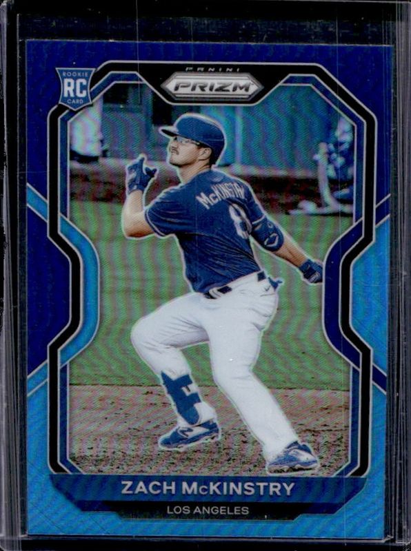 Zach McKinstry 2021 Prizm #92 Navy Blue-Carolina Blue Rookie RAW