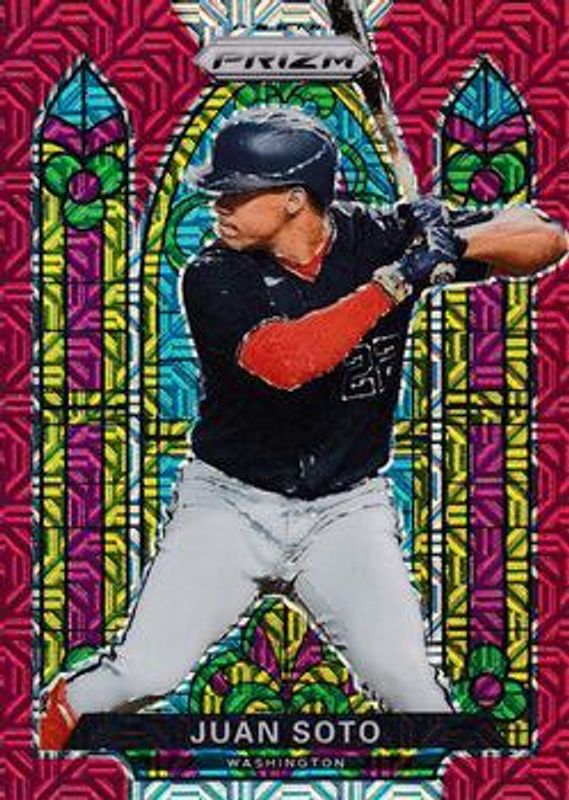 Juan Soto 2021 Prizm #SG-3 Stained Glass - Red Mojo /149 RAW