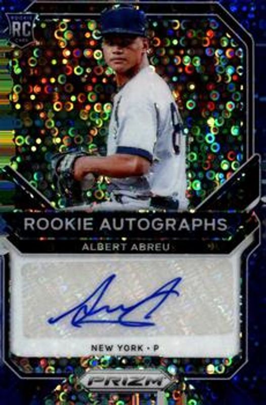 Albert Abreu 2021 Prizm #RA-AA Rookie Autographs - Blue Donut Circles /60 RAW