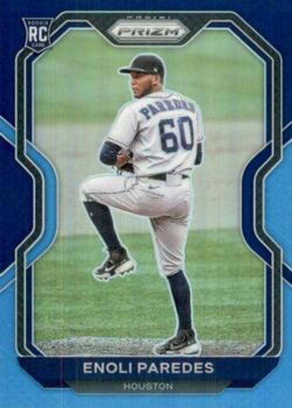 Enoli Paredes 2021 Prizm #211 Navy Blue-Carolina Blue Rookie RAW