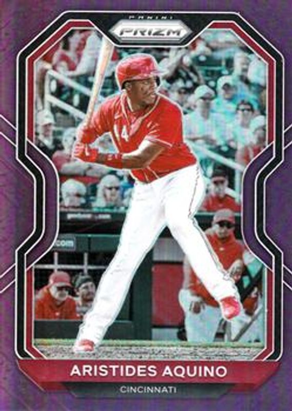 Aristides Aquino 2021 Prizm #208 Purple RAW