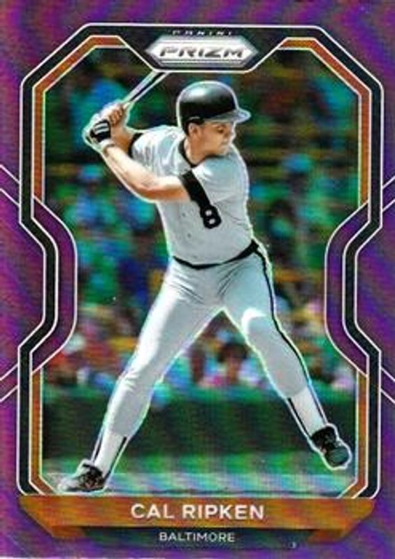 Cal Ripken 2021 Prizm #149 Purple RAW