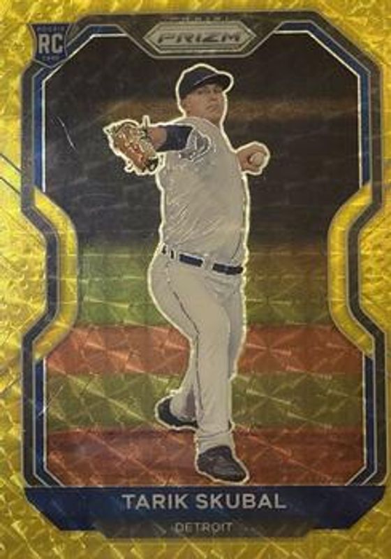 Tarik Skubal 2021 Prizm #236 Gold Vinyl /1 Rookie RAW