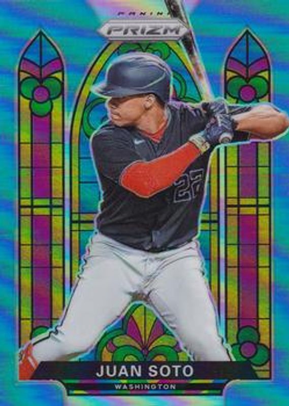 Juan Soto 2021 Prizm #SG-3 Stained Glass - Carolina Blue RAW