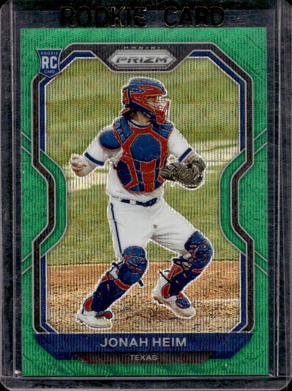 Jonah Heim 2021 Prizm #143 Green Wave Rookie RAW