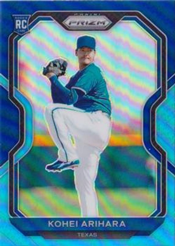 Kohei Arihara 2021 Prizm #164 Navy Blue-Carolina Blue Rookie RAW