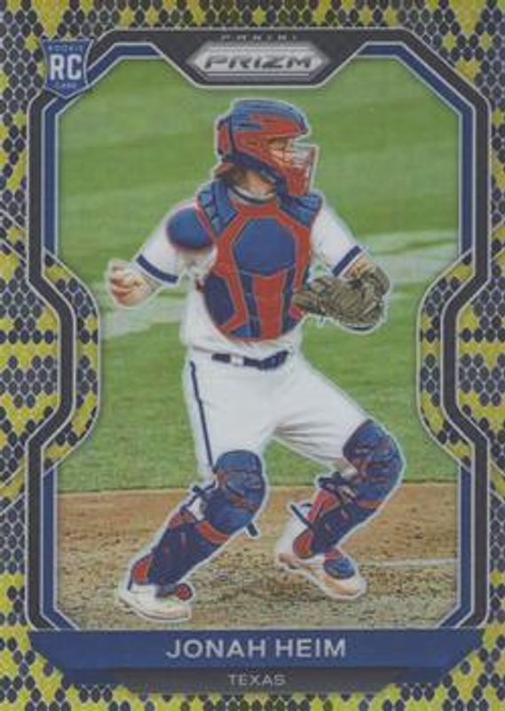 Jonah Heim 2021 Prizm #143 Snakeskin /50 Rookie RAW