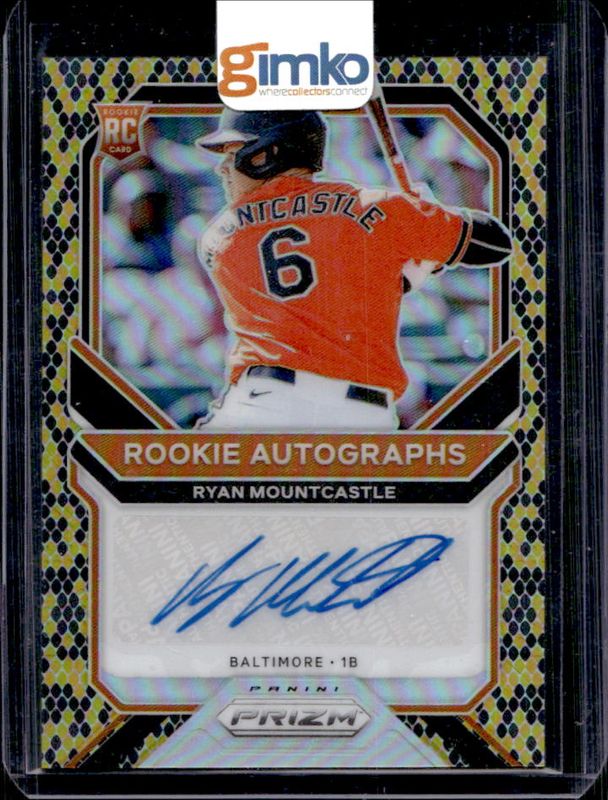 Ryan Mountcastle 2021 Prizm #RA-RY Rookie Autographs - Snakeskin /35 RAW