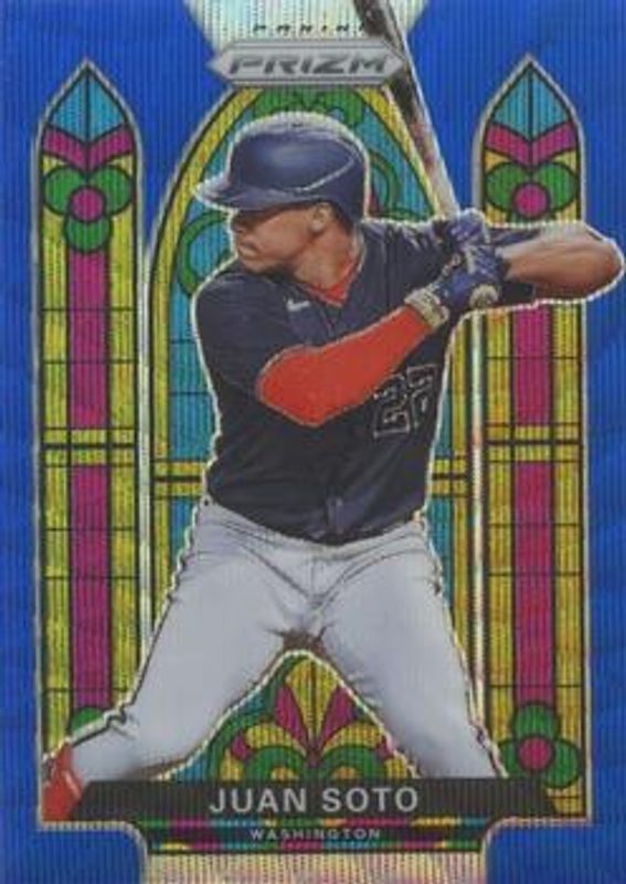 Juan Soto 2021 Prizm #SG-3 Stained Glass - Blue Wave /60 RAW