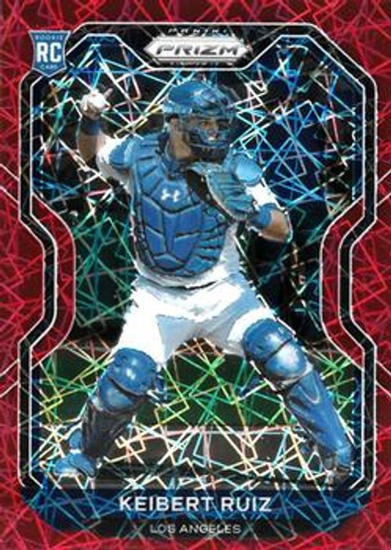 Keibert Ruiz 2021 Prizm #87 Red Velocity Rookie RAW