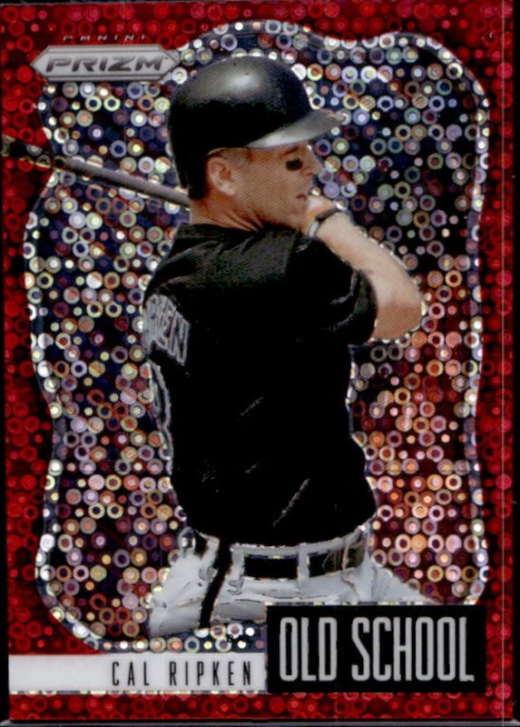Cal Ripken 2021 Prizm #OS-9 Old School - Red Donut Circles /99 RAW