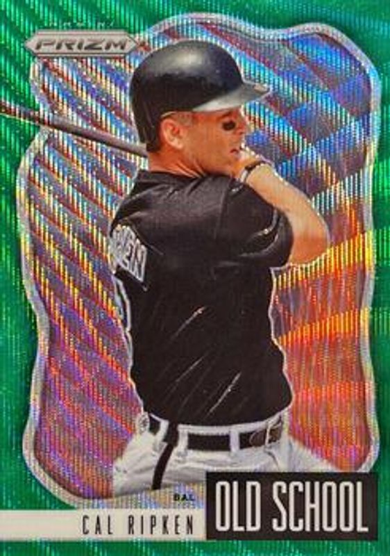 Cal Ripken 2021 Prizm #OS-9 Old School - Green Wave RAW