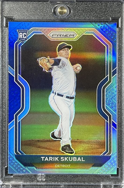 Tarik Skubal 2021 Prizm #236 Navy Blue-Carolina Blue Rookie RAW