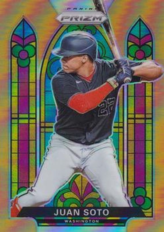 Juan Soto 2021 Prizm #SG-3 Stained Glass - Neon Orange /100 RAW