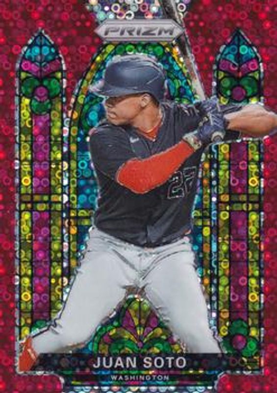 Juan Soto 2021 Prizm #SG-3 Stained Glass - Red Donut Circles /99 RAW