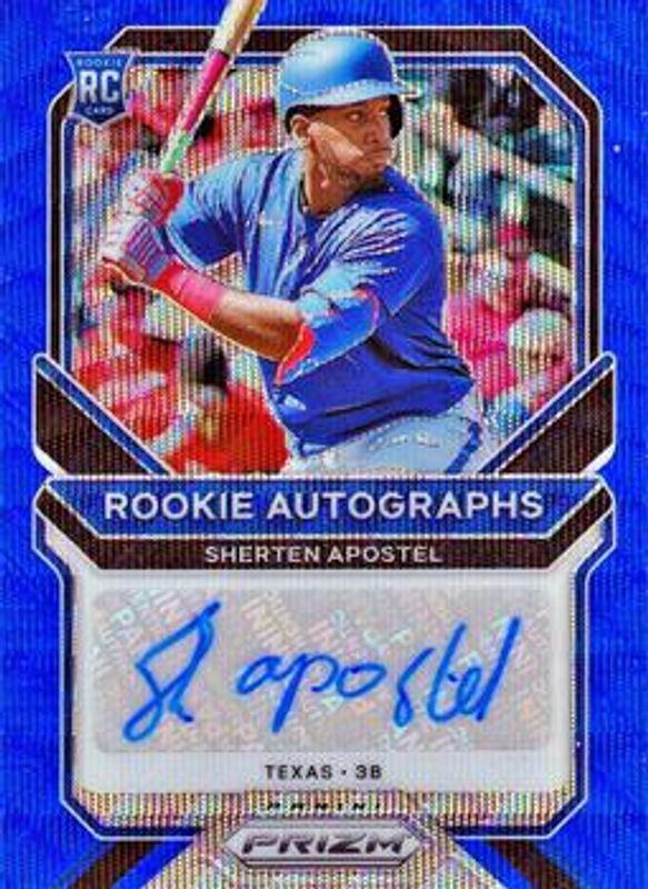 Sherten Apostel 2021 Prizm #RA-SA Rookie Autographs - Blue Wave /50 RAW
