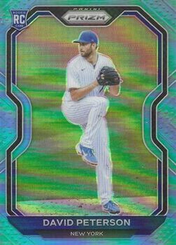 David Peterson 2021 Prizm #62 Carolina Blue Rookie RAW