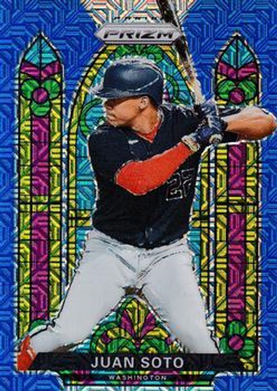 Juan Soto 2021 Prizm #SG-3 Stained Glass - Blue Mojo /199 RAW