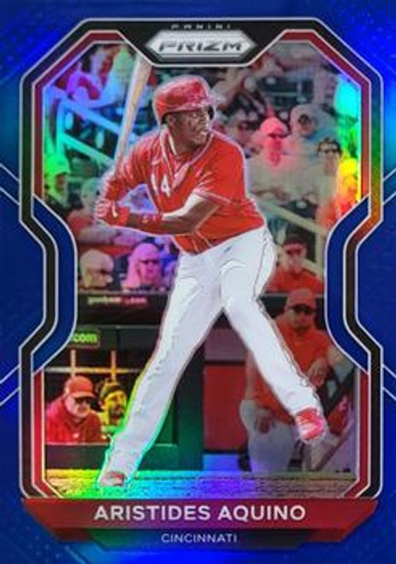 Aristides Aquino 2021 Prizm #208 Blue RAW