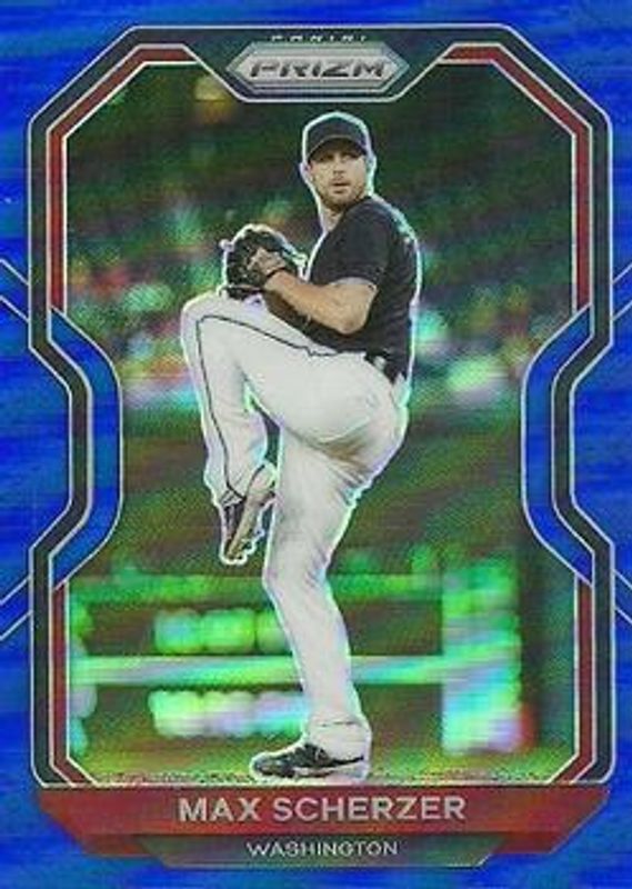 Max Scherzer 2021 Prizm #32 Blue RAW