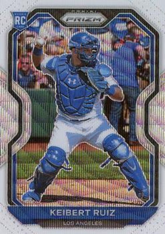 Keibert Ruiz 2021 Prizm #87 White Wave Rookie RAW