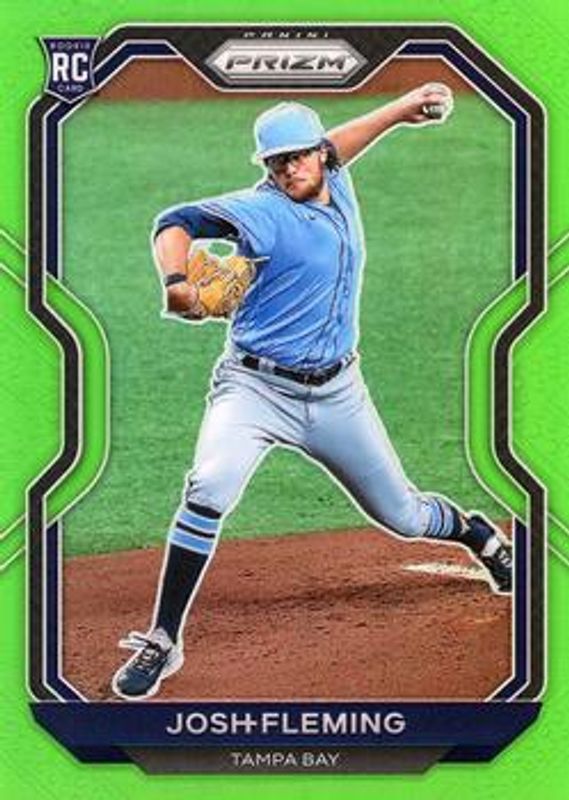 Josh Fleming 2021 Prizm #108 Lime Green /125 Rookie RAW