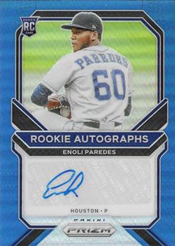 Enoli Paredes 2021 Prizm #RA-EP Rookie Autographs - Blue Wave /50 RAW