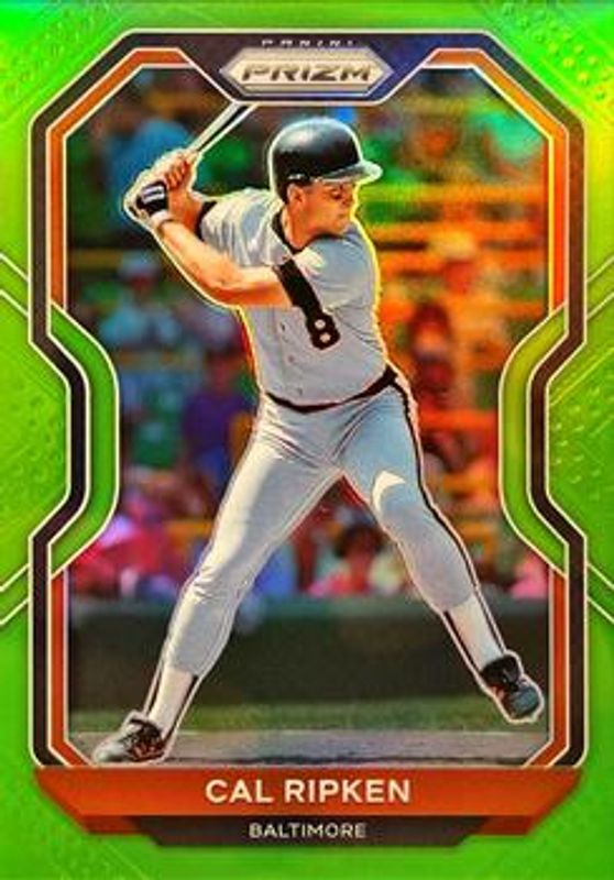 Cal Ripken 2021 Prizm #149 Lime Green /125 RAW