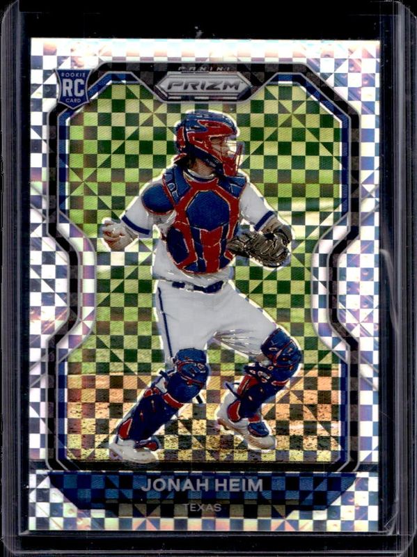 Jonah Heim 2021 Prizm #143 Power Plaid /75 Rookie RAW