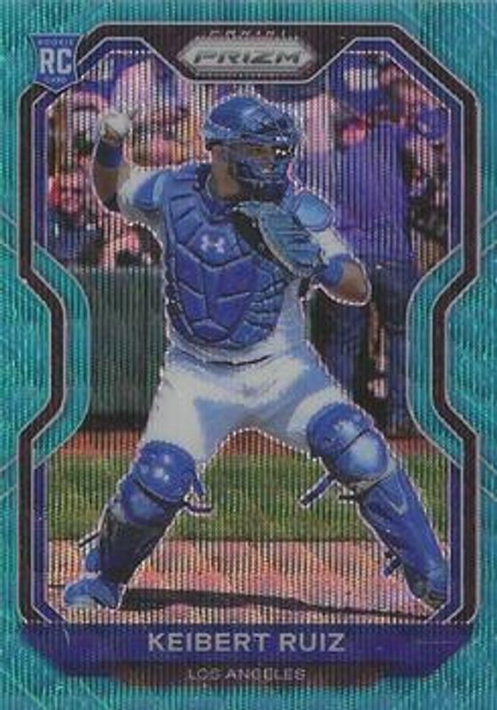 Keibert Ruiz 2021 Prizm #87 Teal Wave Rookie RAW