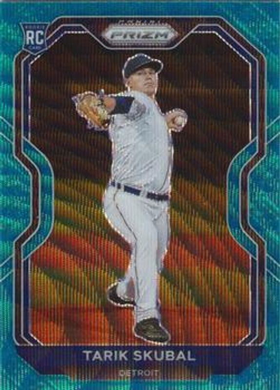 Tarik Skubal 2021 Prizm #236 Teal Wave Rookie RAW