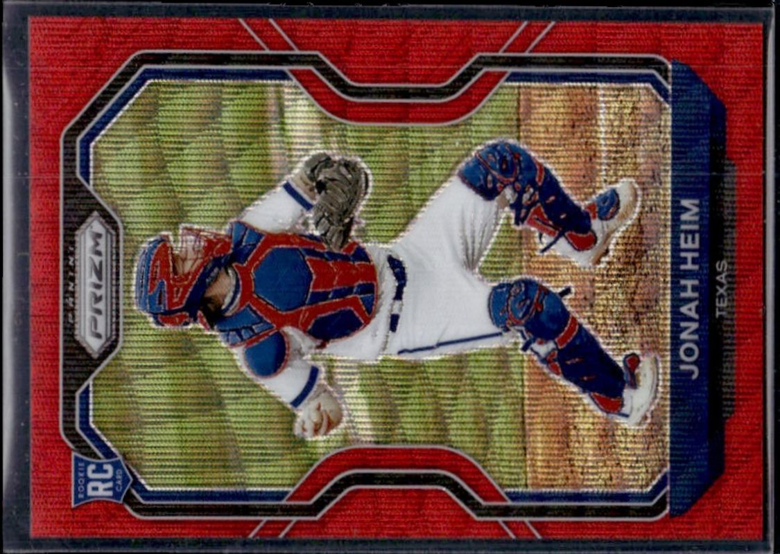 Jonah Heim 2021 Prizm #143 Red Wave /99 Rookie RAW