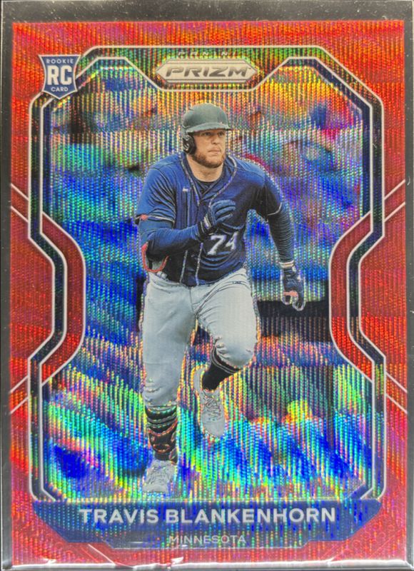 Travis Blankenhorn 2021 Prizm #122 Red Wave /99 Rookie RAW