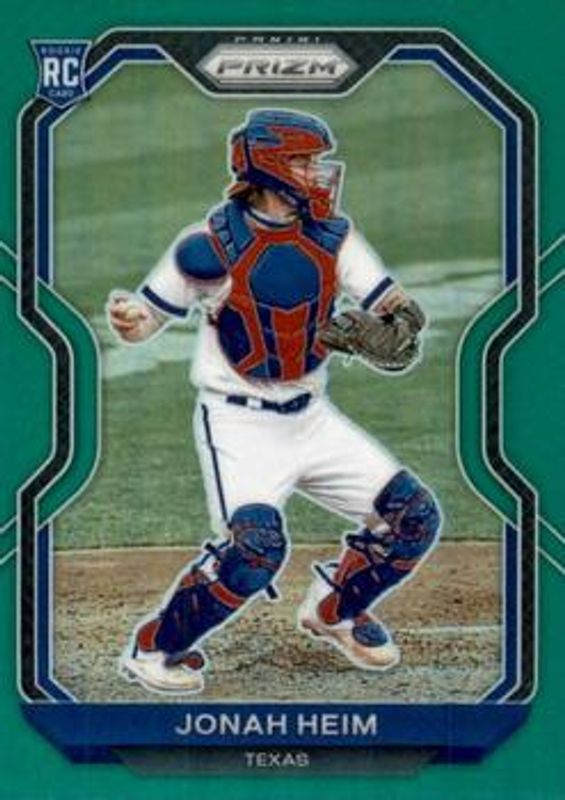 Jonah Heim 2021 Prizm #143 Green Rookie RAW