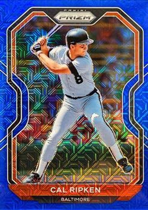 Cal Ripken 2021 Prizm #149 Blue Mojo /199 RAW