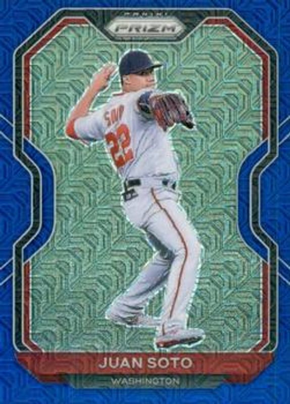 Juan Soto 2021 Prizm #203 Blue Mojo /199 RAW