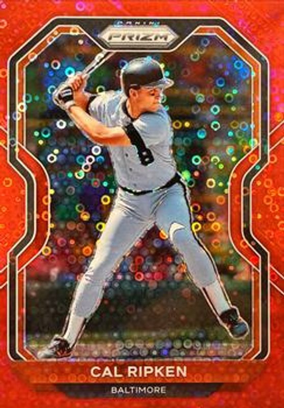 Cal Ripken 2021 Prizm #149 Red Donut Circles /99 RAW