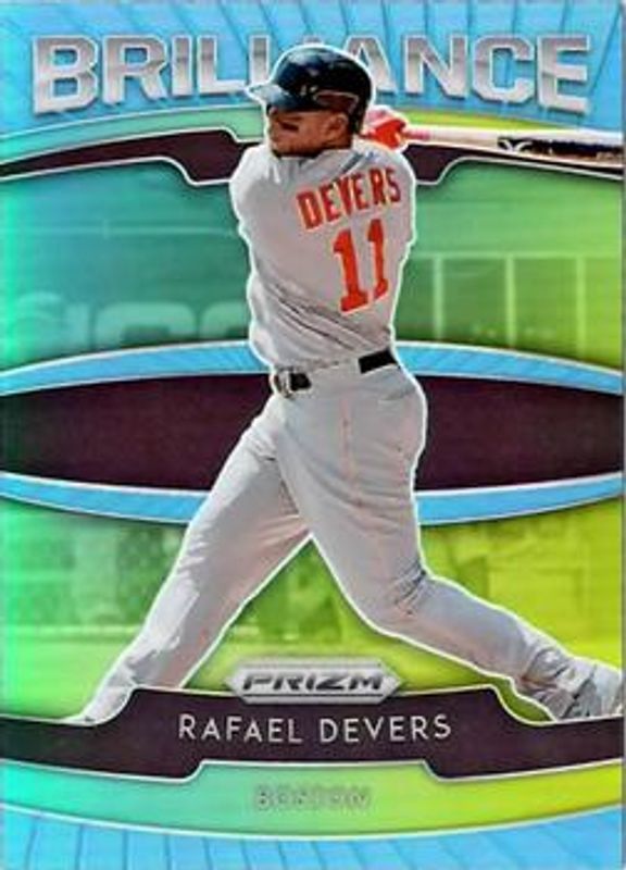Rafael Devers 2020 Prizm #B-8 Brilliance - Carolina Blue RAW