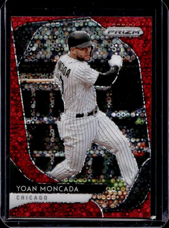 Yoan Moncada 2020 Prizm #208 Red Donut Circles /99 RAW