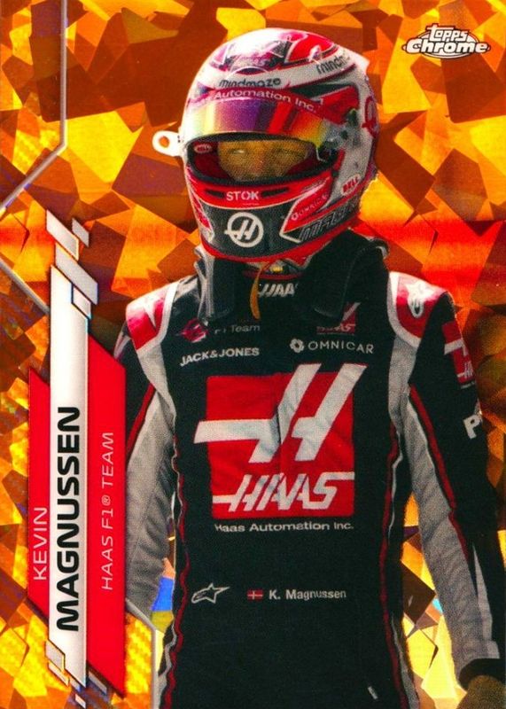 Kevin Magnussen 2020 Topps Chrome Formula 1 Sapphire Edition #191 F1 Racers - Orange /25 Rookie RAW