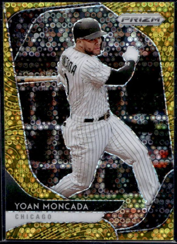 Yoan Moncada 2020 Prizm #208 Gold Donut Circles /10 RAW