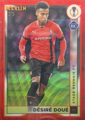 2022 Topps Merlin Chrome UEFA Club Competitions #133 Red Wave Refractor /5