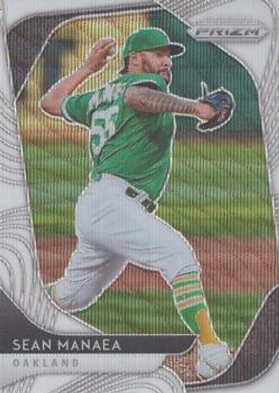 Sean Manaea 2020 Prizm #84 White Wave RAW
