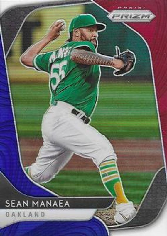 Sean Manaea 2020 Prizm #84 Red White Blue RAW