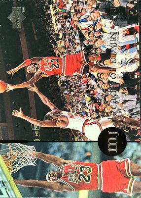 1994 Upper Deck Jordan Rare Air #89 Gold Hologram (Menendez Brothers in Background)