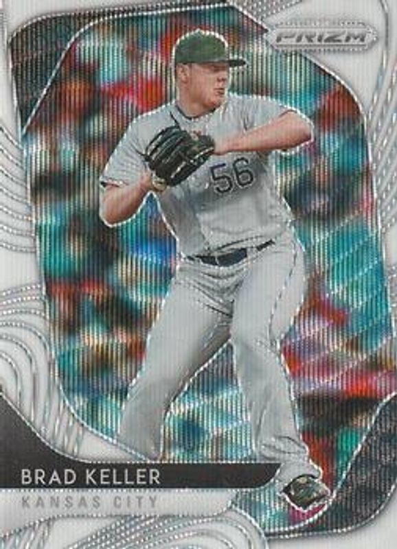 Brad Keller 2020 Prizm #74 White Wave RAW