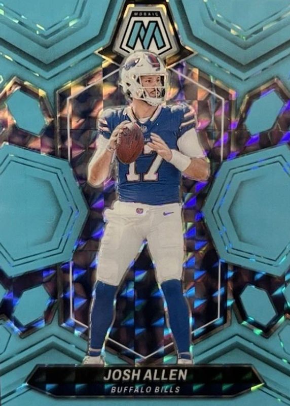 Josh Allen 2024 Mosaic #22 Blue Fluorescent /15 RAW