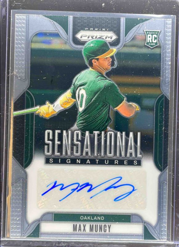 Max Muncy (Athletics) 2025 Prizm #SS-MM Sensational Signatures Rookie RAW